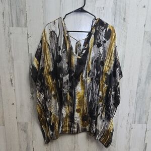 dots colorful flowy top